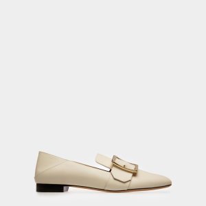 Janelle Women's Leather Slipper In Bone