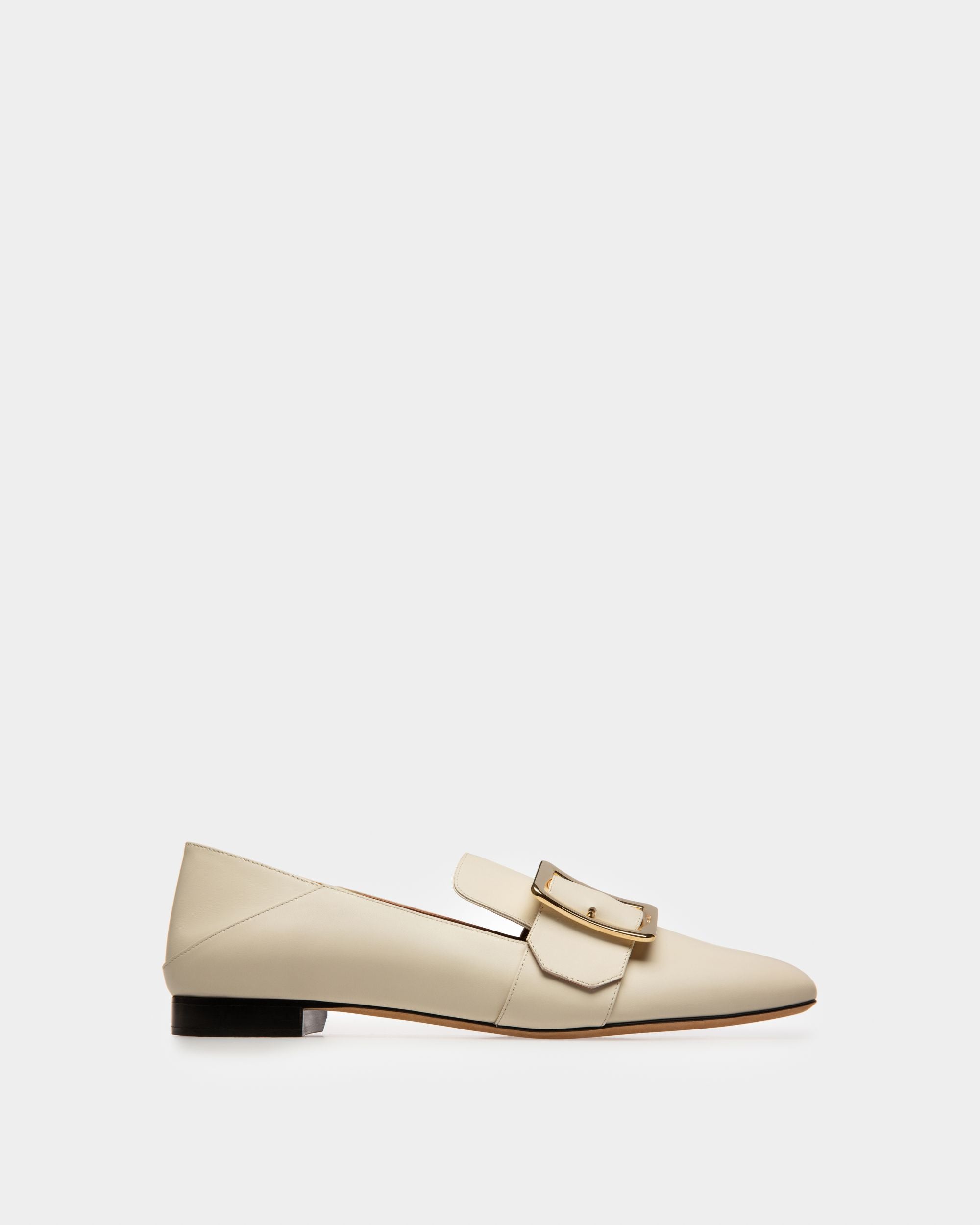 Janelle Women's Leather Slipper In Bone