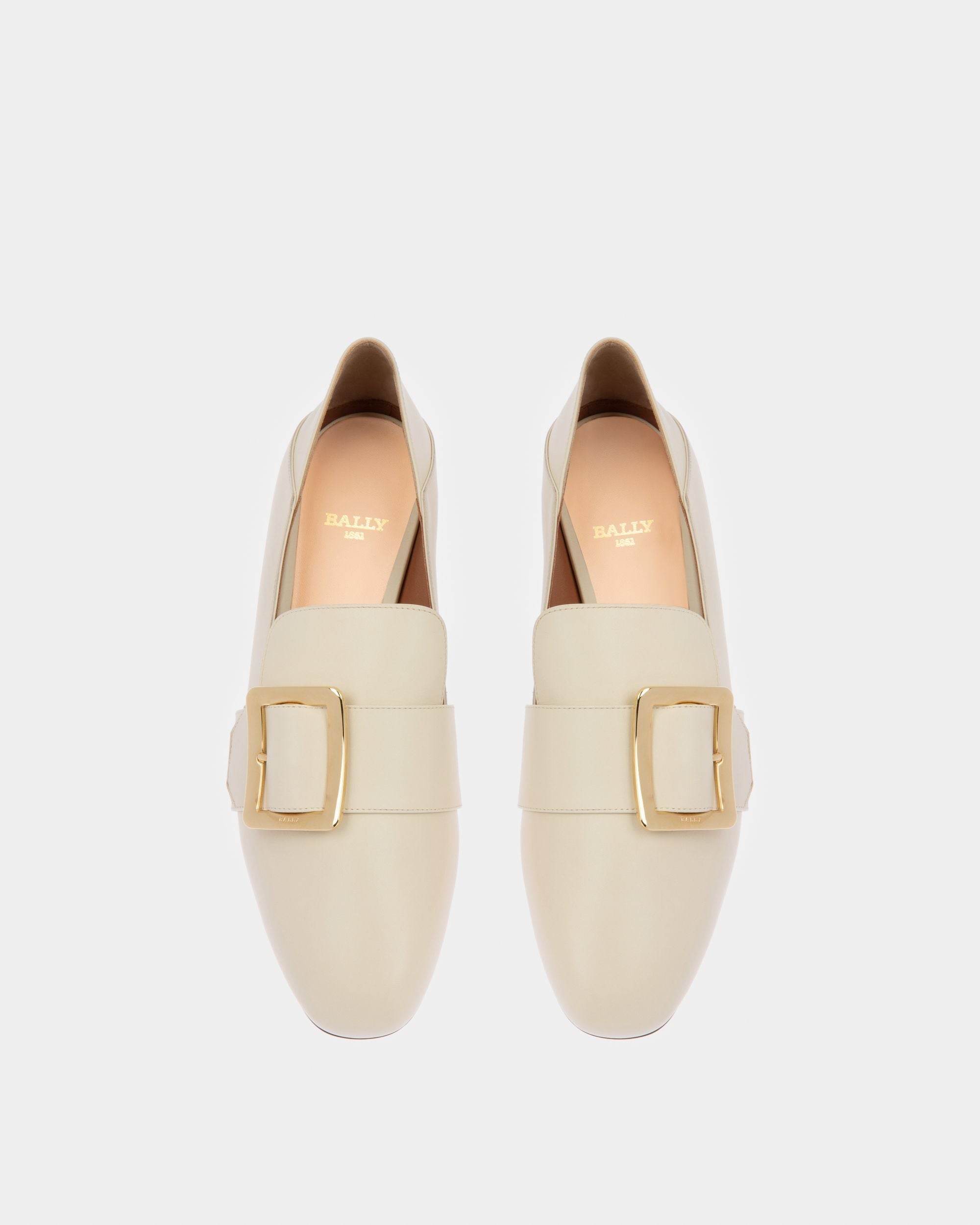 Janelle Women's Leather Slipper In Bone - Image 2