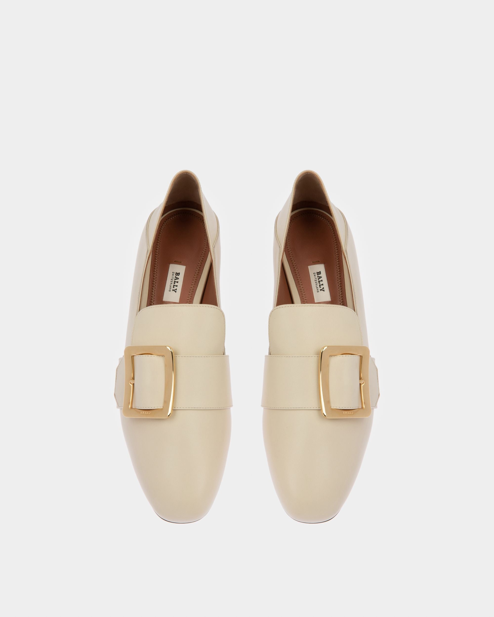 Janelle Women's Calf Leather Slipper In Bone - Image 2