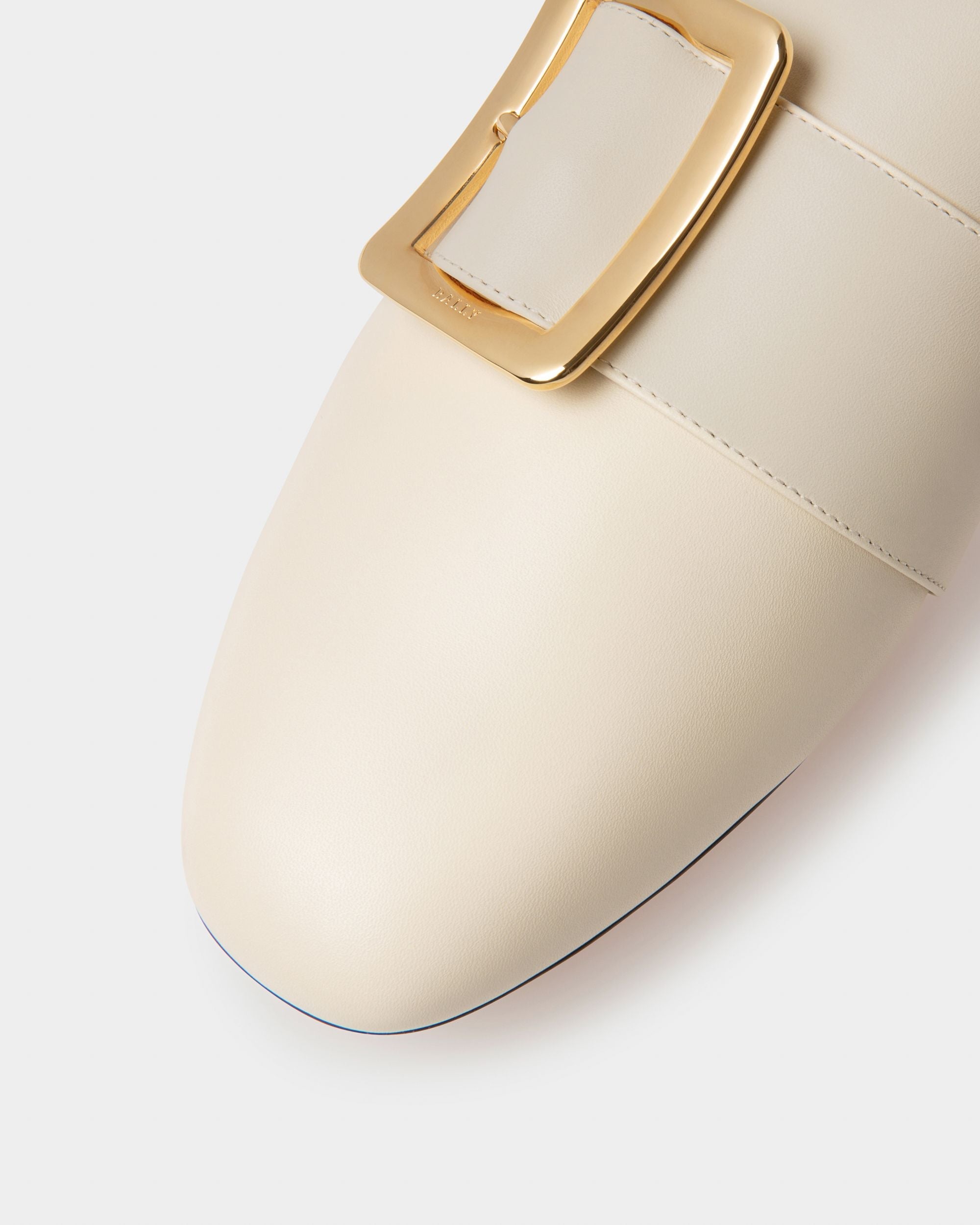 Janelle Women's Calf Leather Slipper In Bone - Image 4