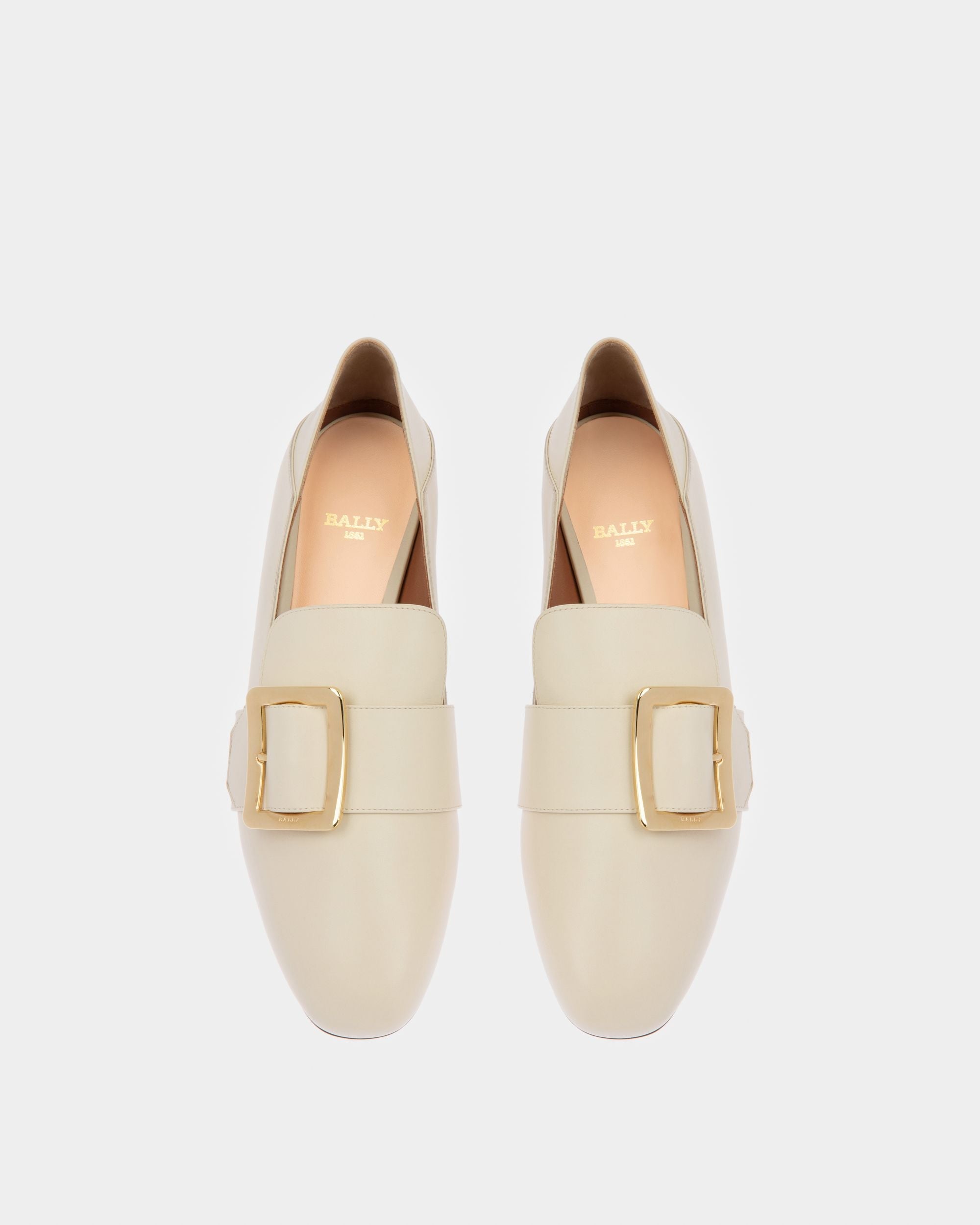 Janelle Women's Calf Leather Slipper In Bone - Image 2