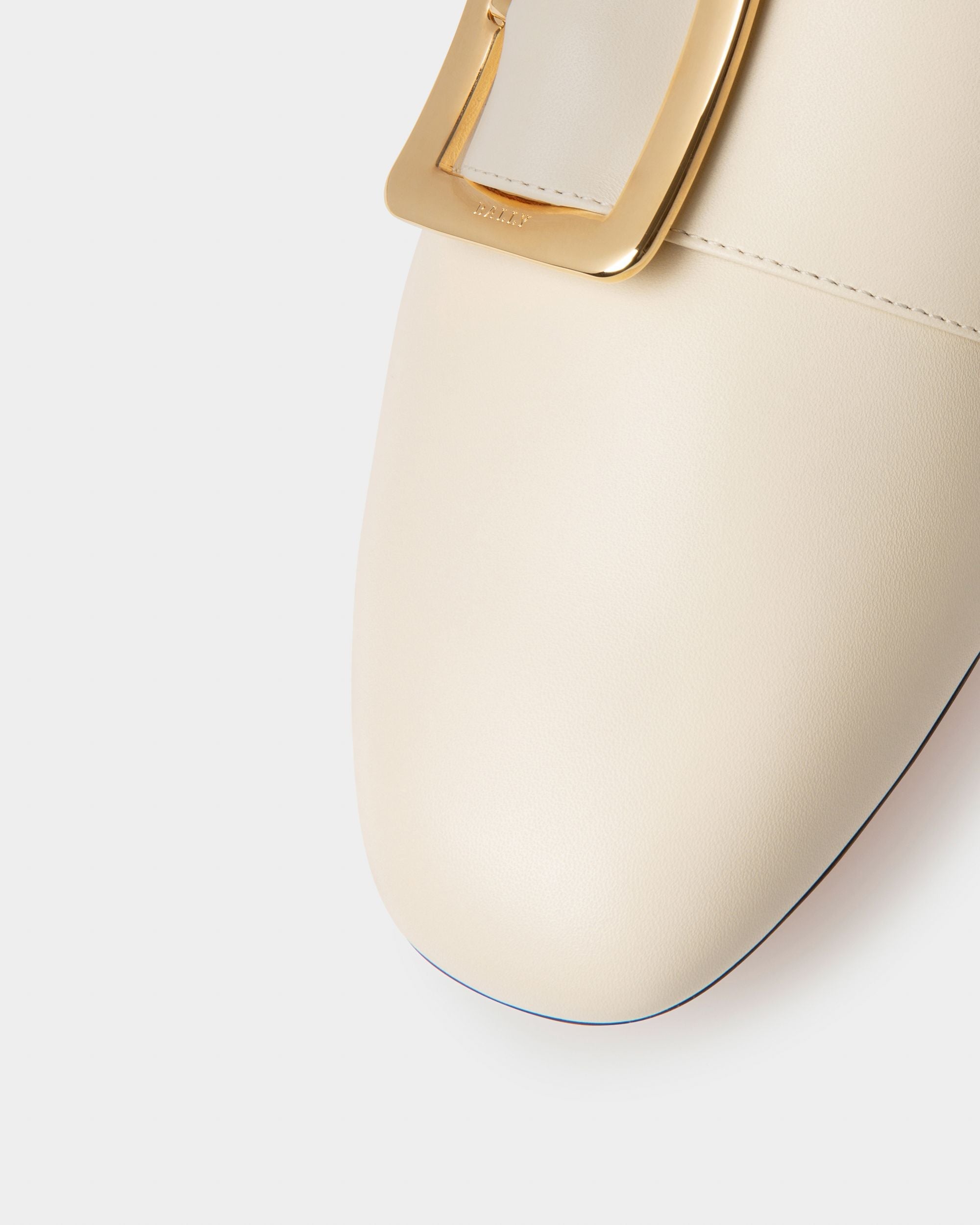 Janelle Women's Calf Leather Slipper In Bone - Image 4