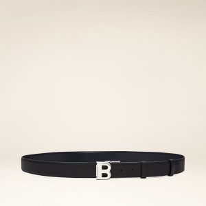Reversible And Adjustable Belt in Black Leather