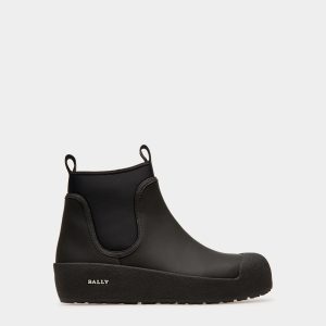 Gadey Leather And Rubber Boots In Black