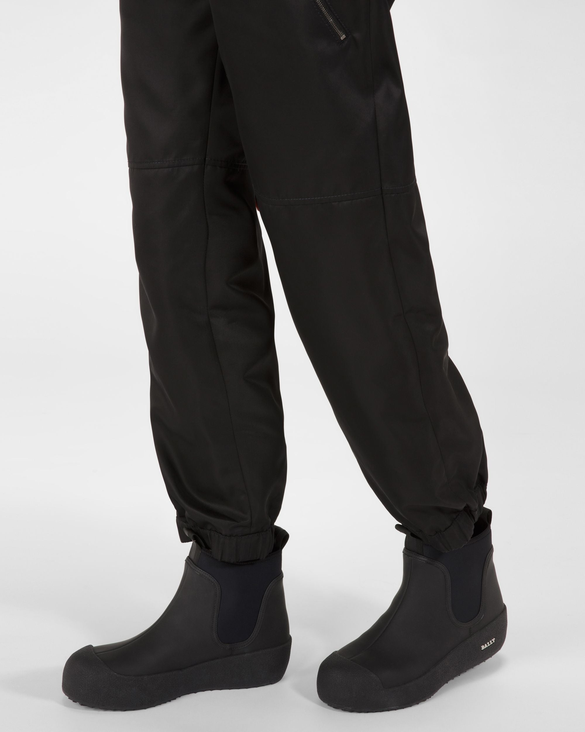 Gadey Leather And Rubber Boots In Black - Image 3