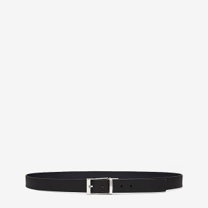 Reversible And Adjustable Belt in Black Leather