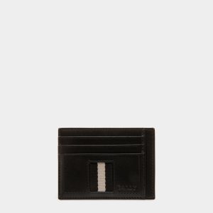 Business Card Holder In Black Leather