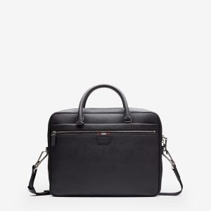 Men's Black Leather Business Bag