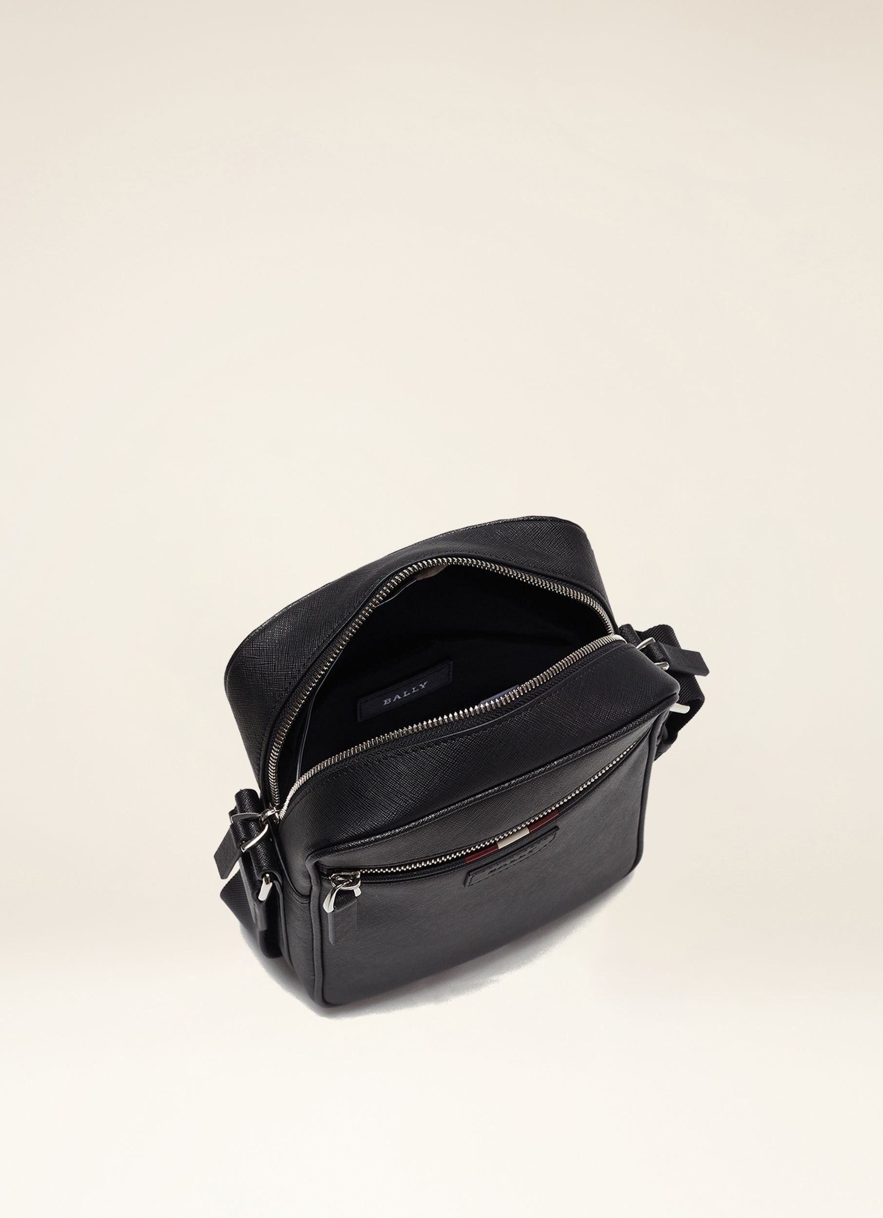Men's Black Casual Crossbody Bag - Image 3