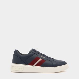 Bally Lift Sneaker In Blue Leather