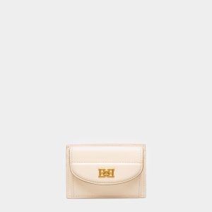 Belky Leather Card Holder In Bone