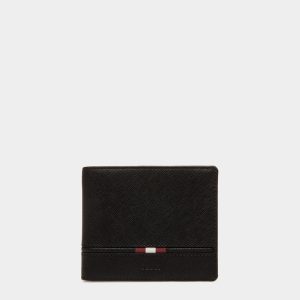 Bifold Wallet In Black Embossed Leather