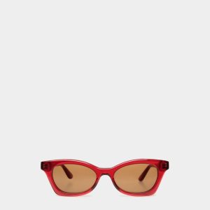 Sue Sunglasses In Red Acetate