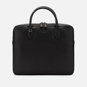 Business Bag in Black Embossed Leather