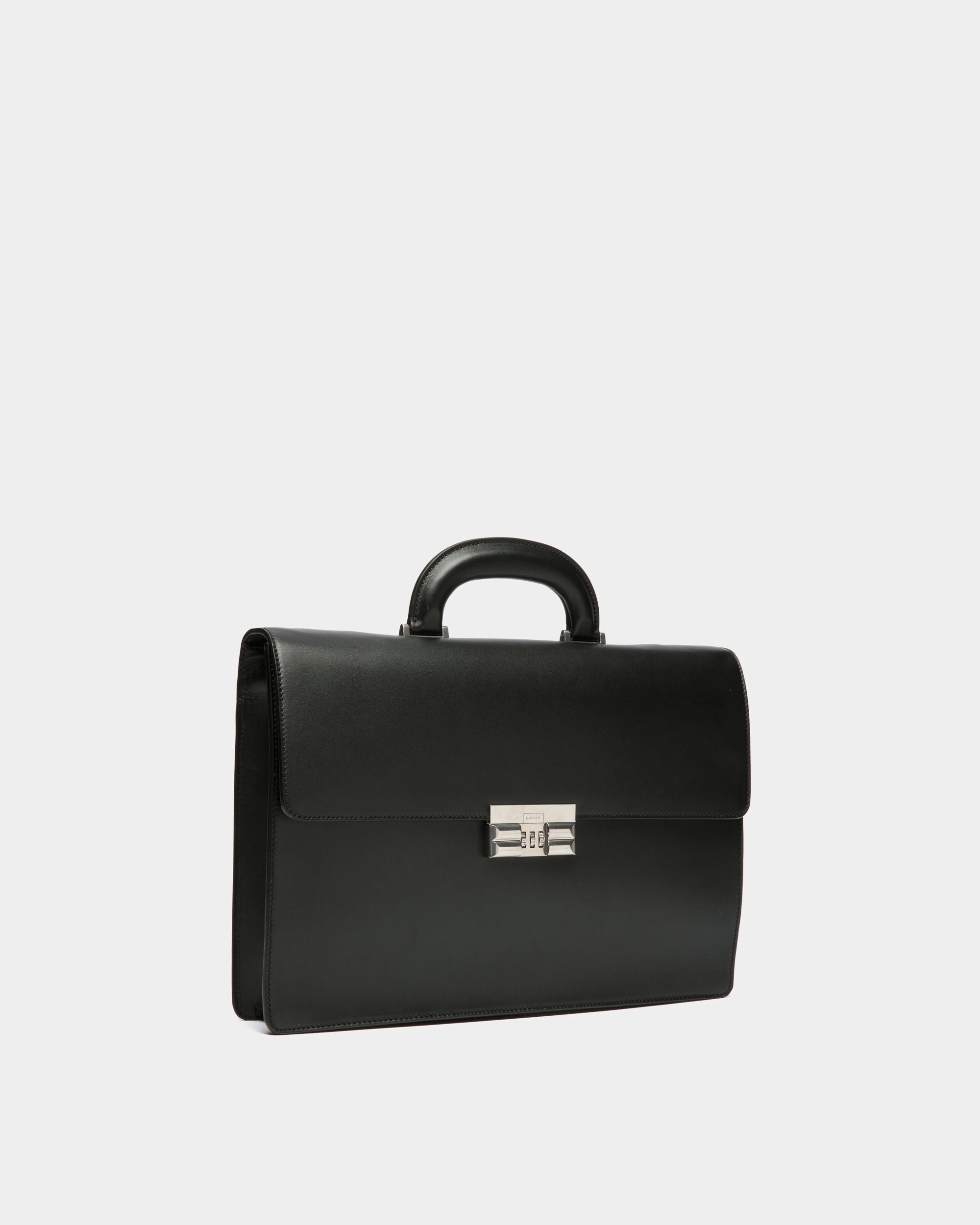 Busy Bally Briefcase in Black Leather - Image 3