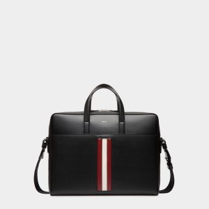 Mythos Briefcase In Black Recycled Leather