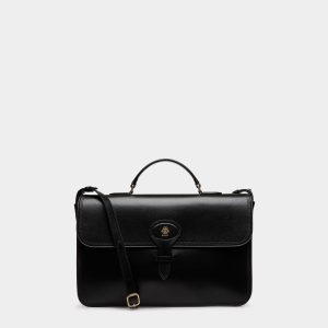 Beckett Brief Case In Black Leather