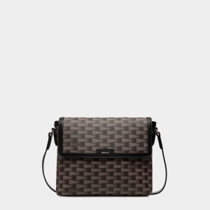 Pennant Crossbody Bag in Black Pennant Motif