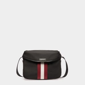 Code Crossbody Bag In Black Nylon