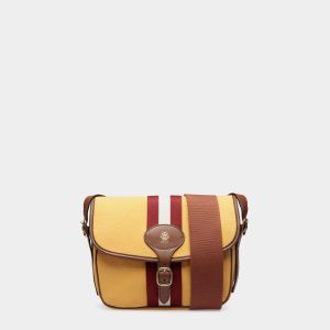 Beckett Messenger Bag in Yellow Canvas