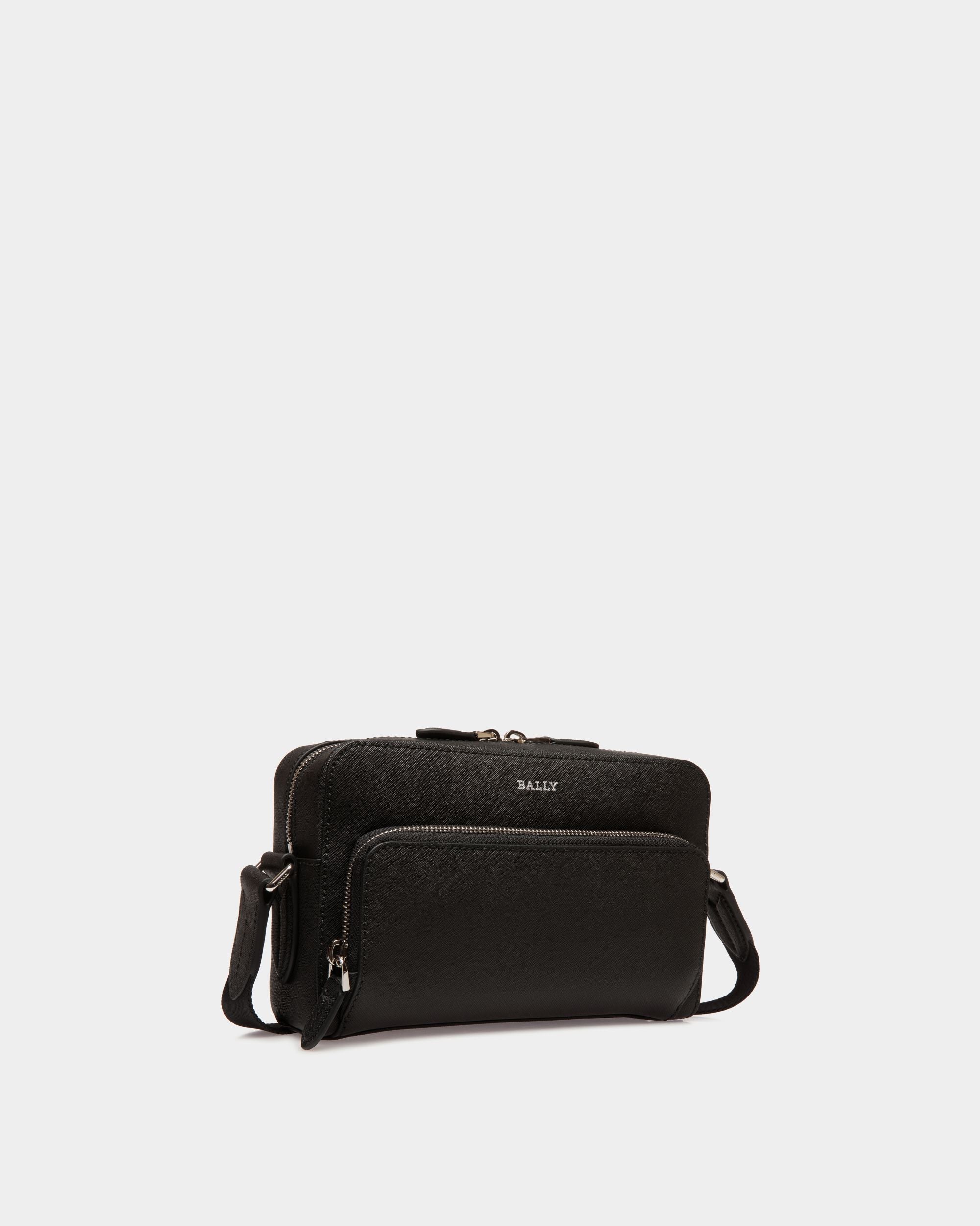 Crossbody Bag in Black Embossed Leather - Image 3