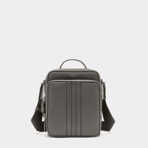 Mythos Crossbody Bag in Grey Recycled Leather