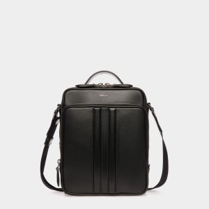 Mythos Crossbody Bag In Black Recycled Leather