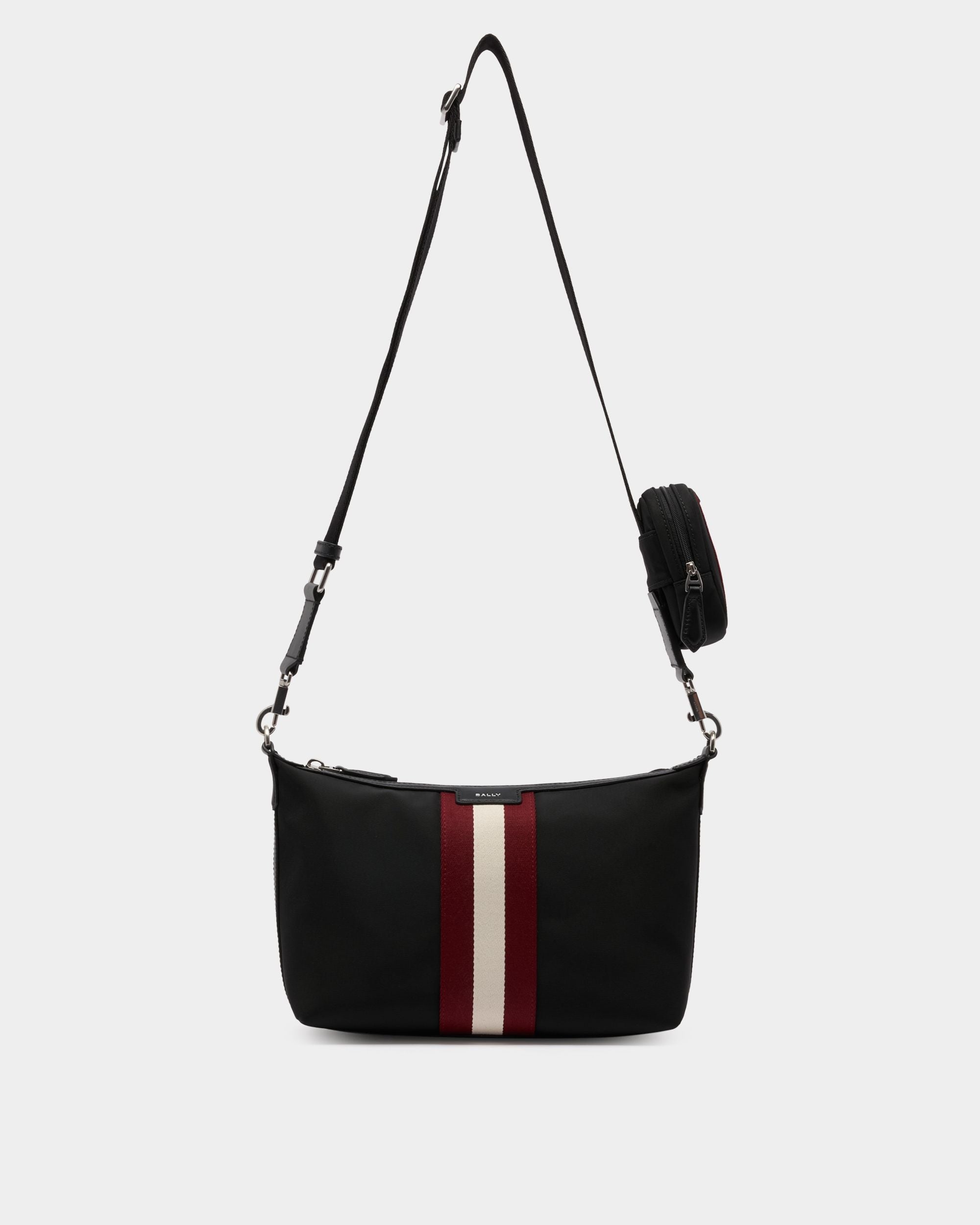 Code Crossbody Bag in Black Nylon