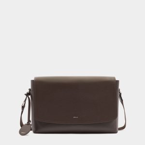 Capitol Crossbody Bag in Ebano Grained Leather