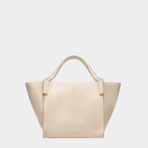 Arkle Extra Large Shopper In Bone Leather