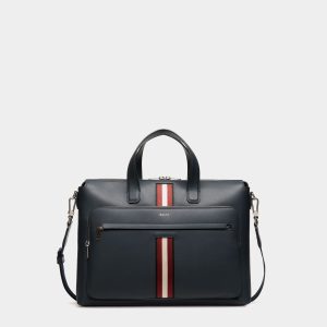 Briefcase in Blue Leather