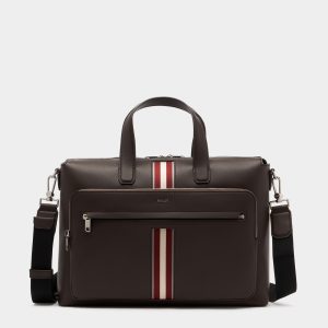 Briefcase in Coffee Leather With a Bally Ribbon