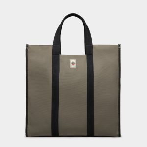 Easy Bally Tote In Military Green Cotton Canvas