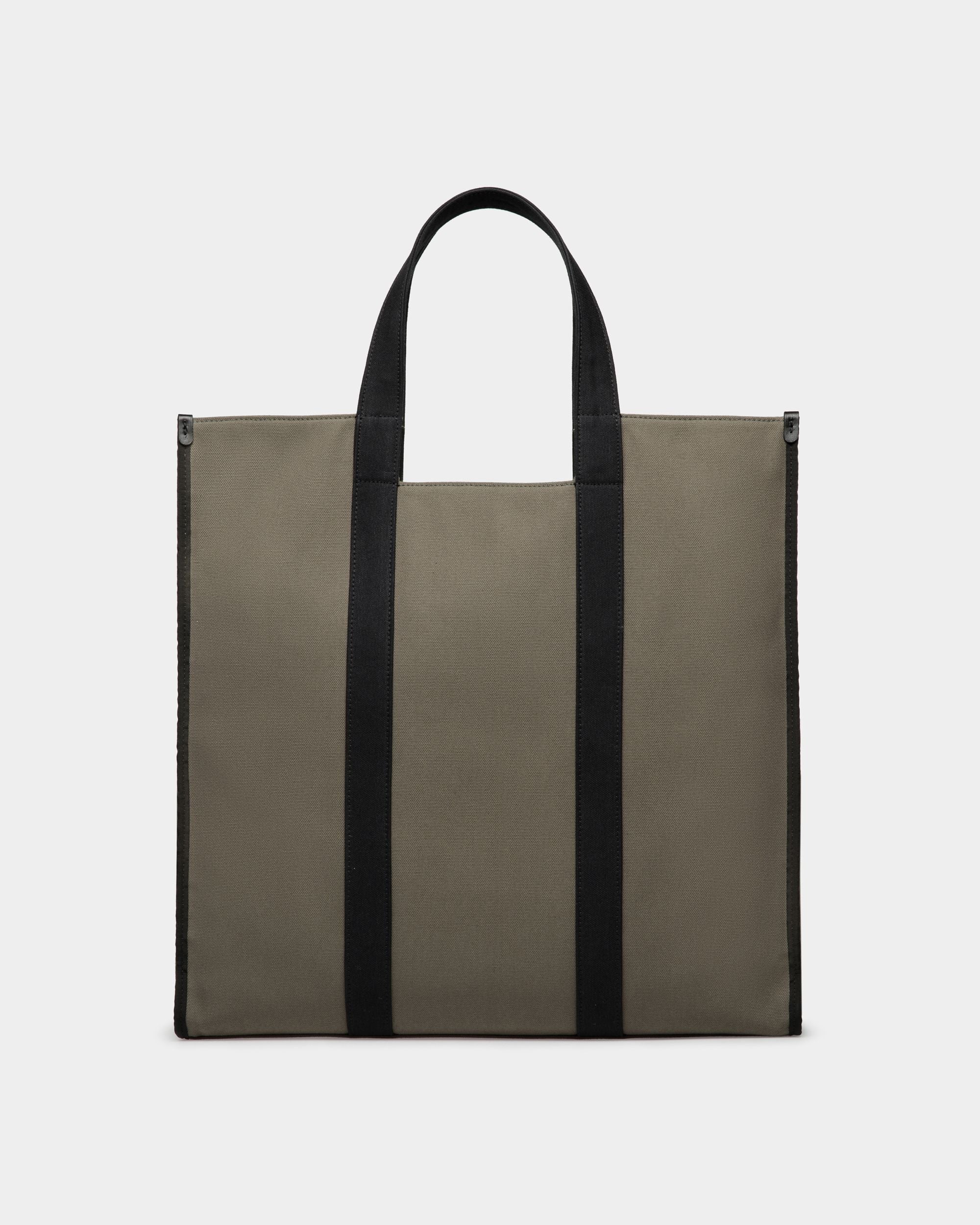 Easy Bally Tote In Military Green Cotton Canvas - Image 3