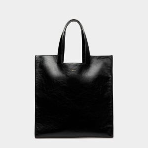 Easy Bally Tote In Black Leather