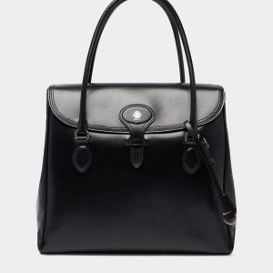 Beckett Tote in Black Leather