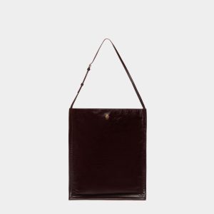Beckett Tote in Deep Burgundy Leather