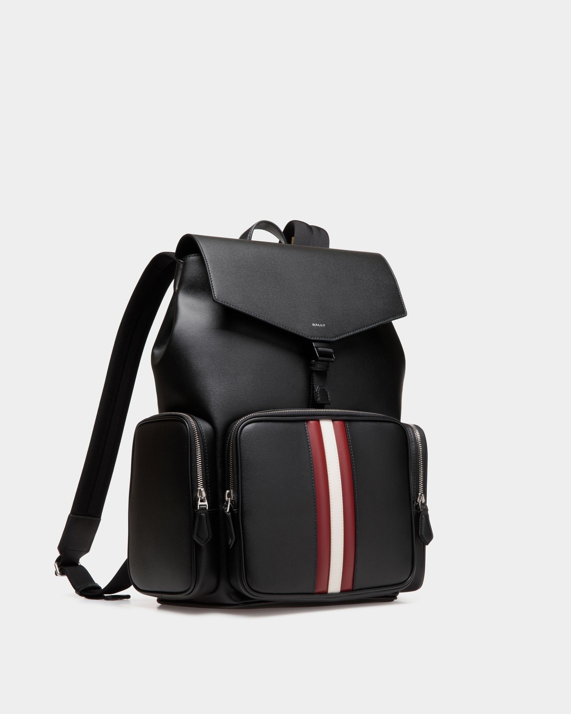 Mythos Backpack in Black Recycled Leather - Image 4