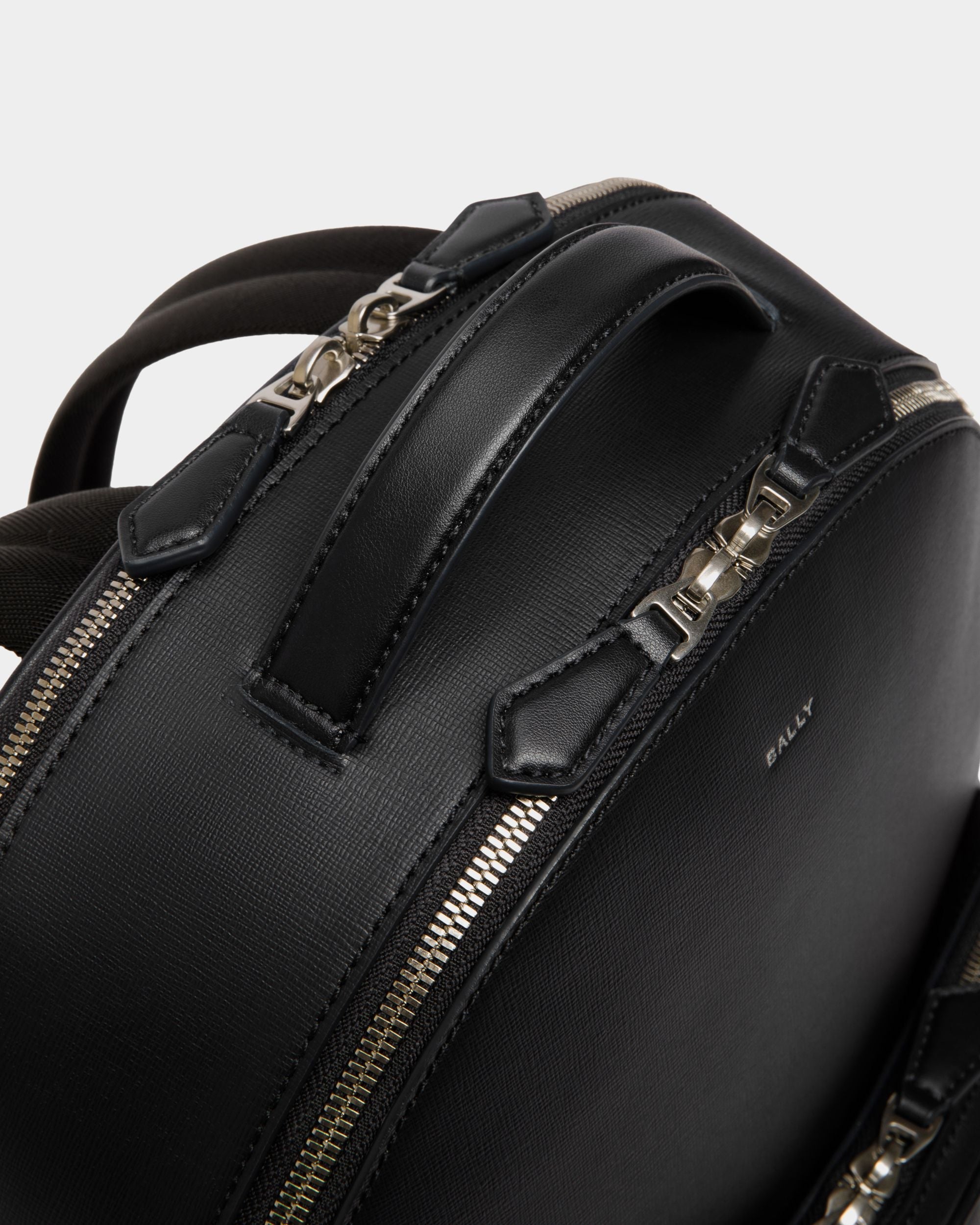Mythos Backpack In Black Recycled Leather - Image 4