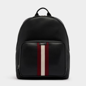 Code Backpack in Black Leather