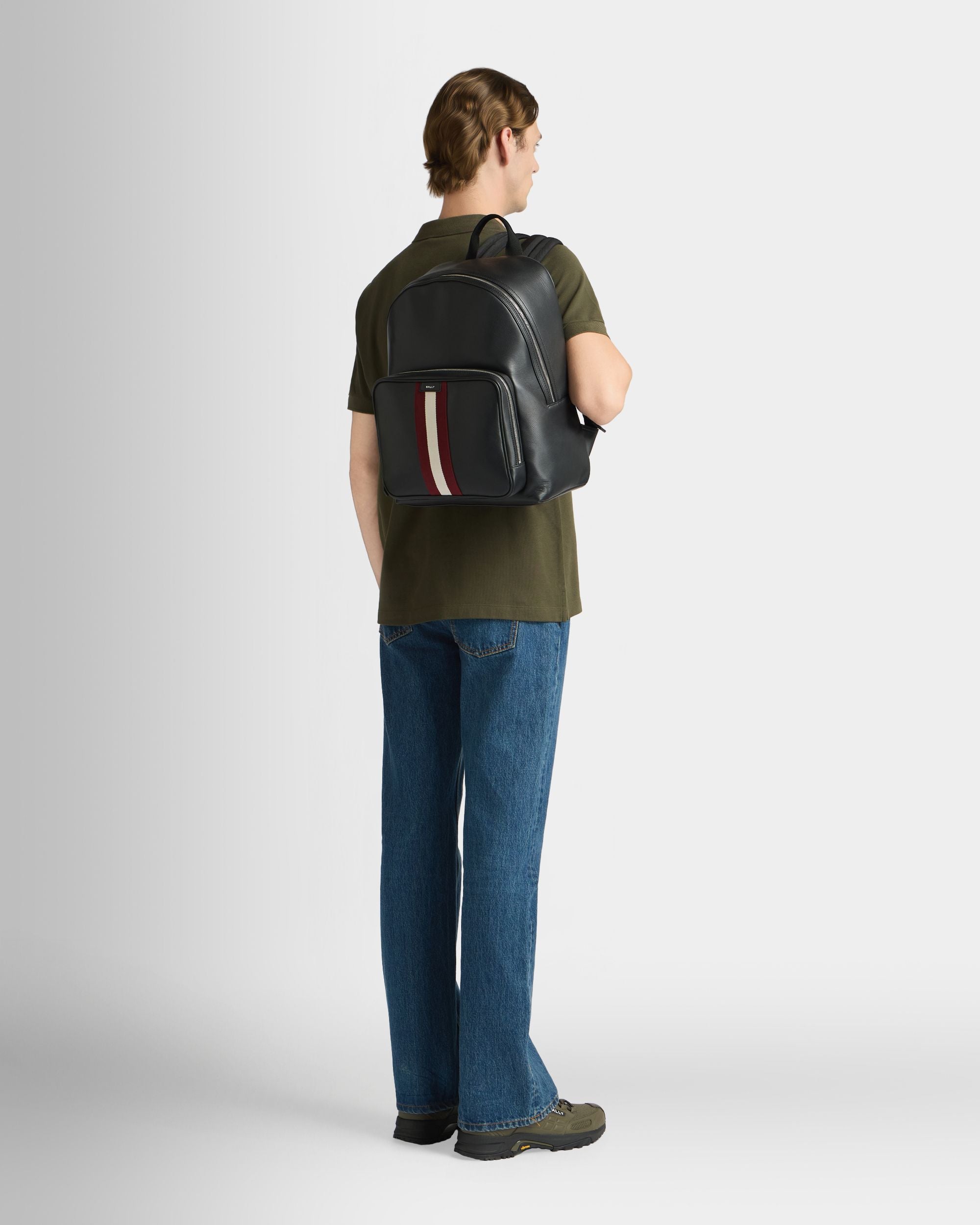 Code Backpack in Black Leather - Image 2