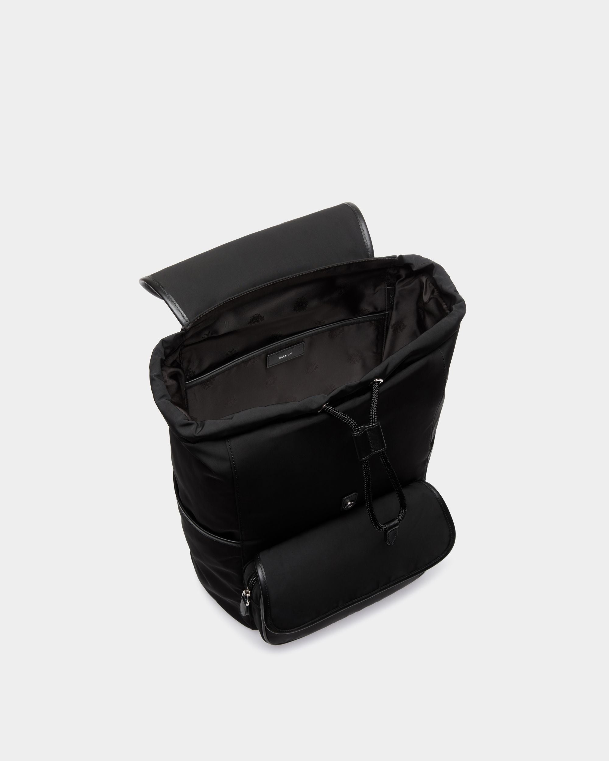B-Light Backpack in Black Nylon and Leather - Image 4