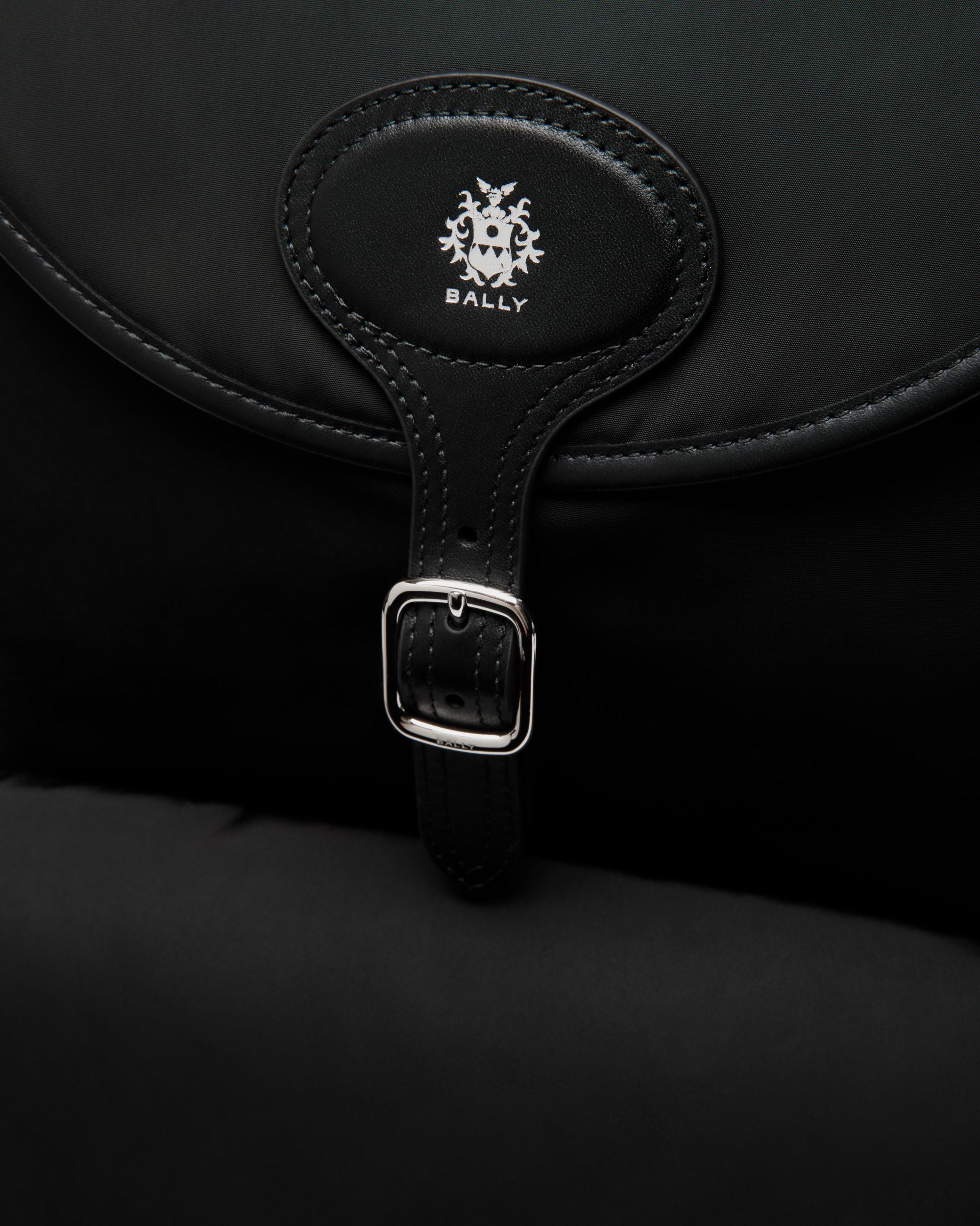 B-Light Backpack in Black Nylon and Leather - Image 5