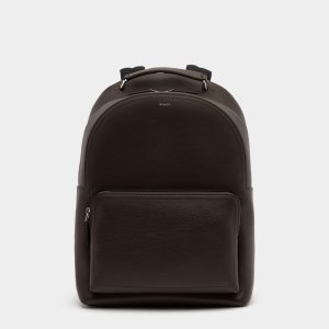 Capitol Backpack in Ebano Grained Leather