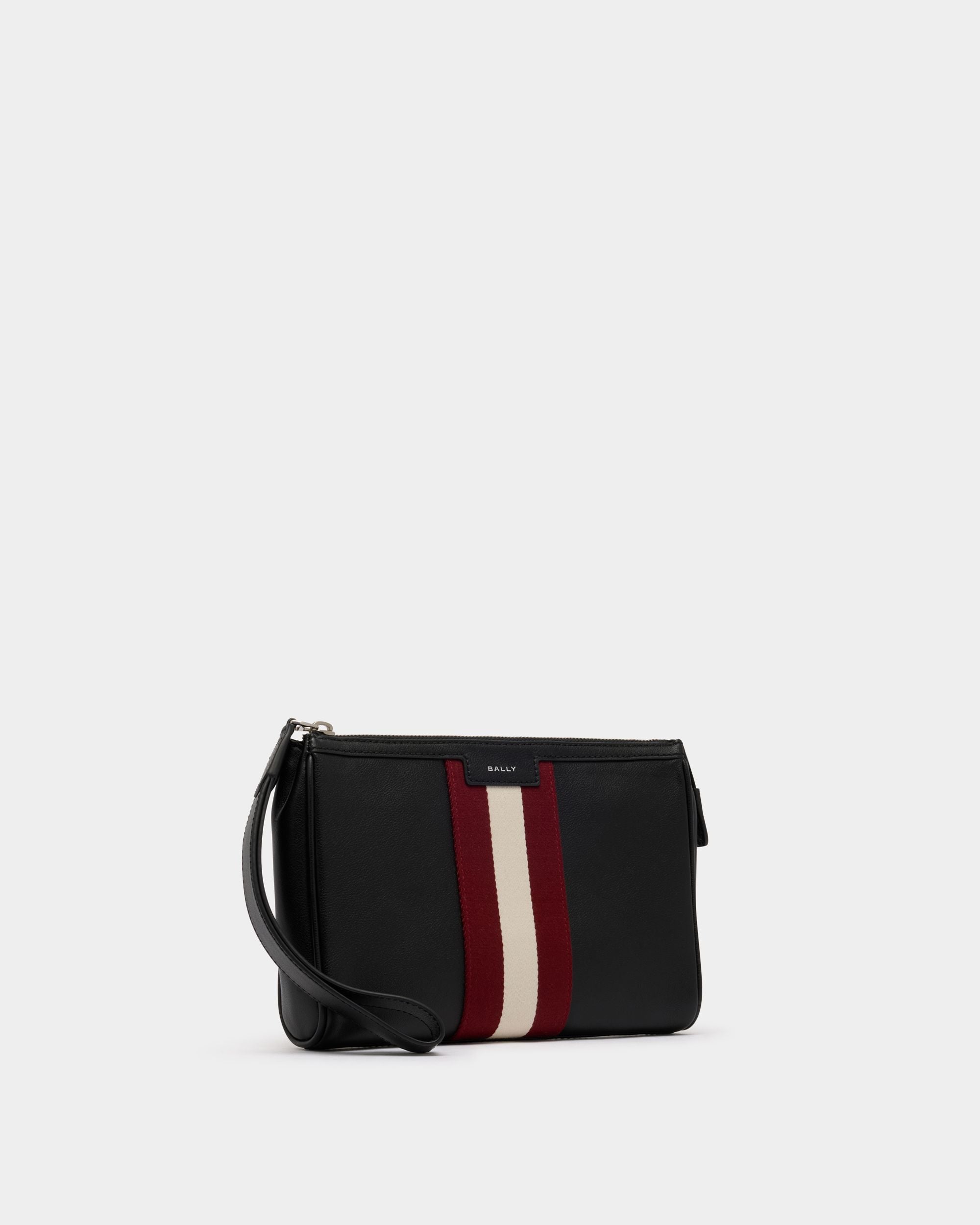 Code Clutch in Black Leather - Image 3