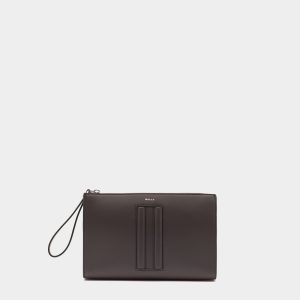 Mythos Pouch in Grey Recycled Leather