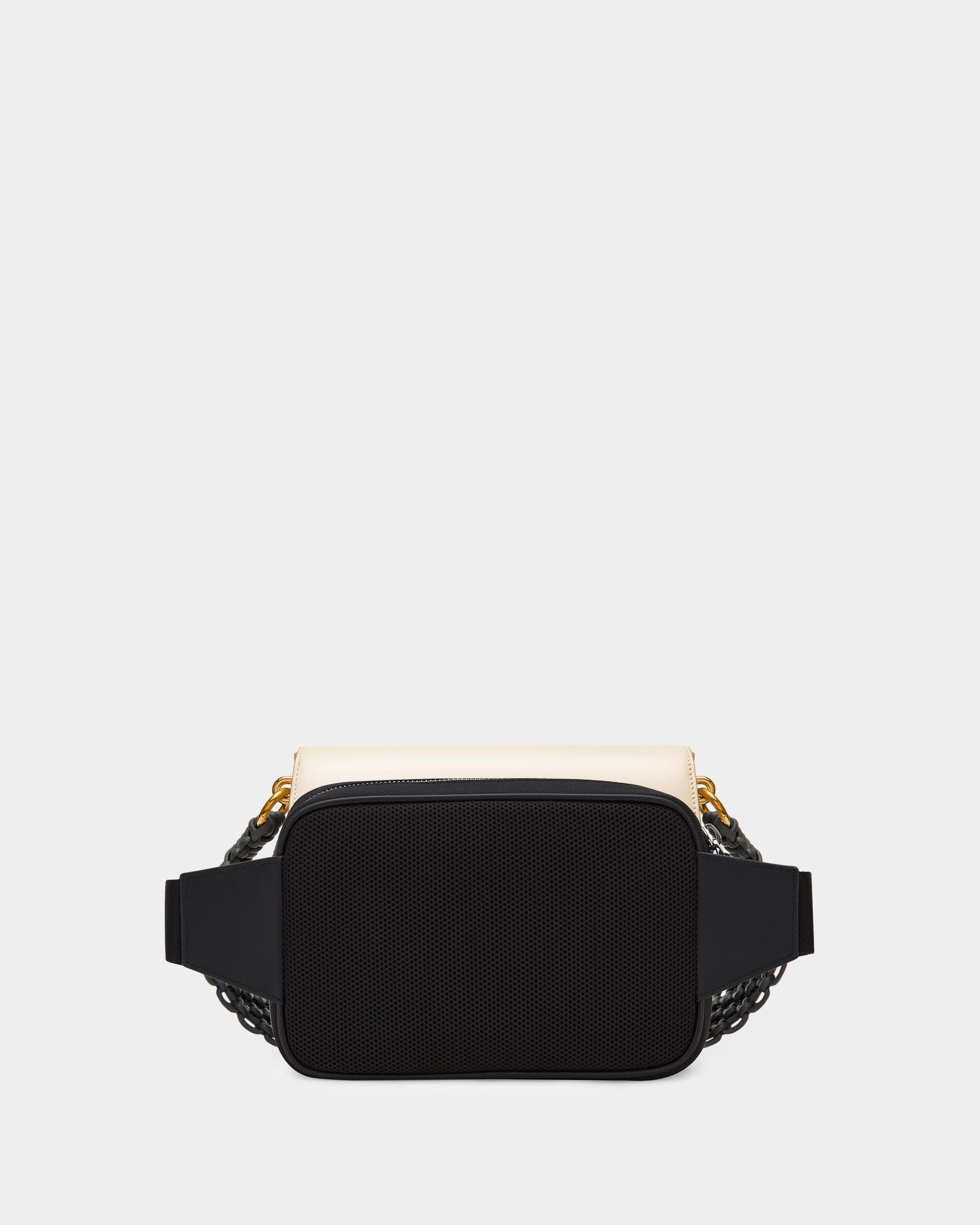 Travel Belt Bag in Black Fabric With a Bally Ribbon - Image 2