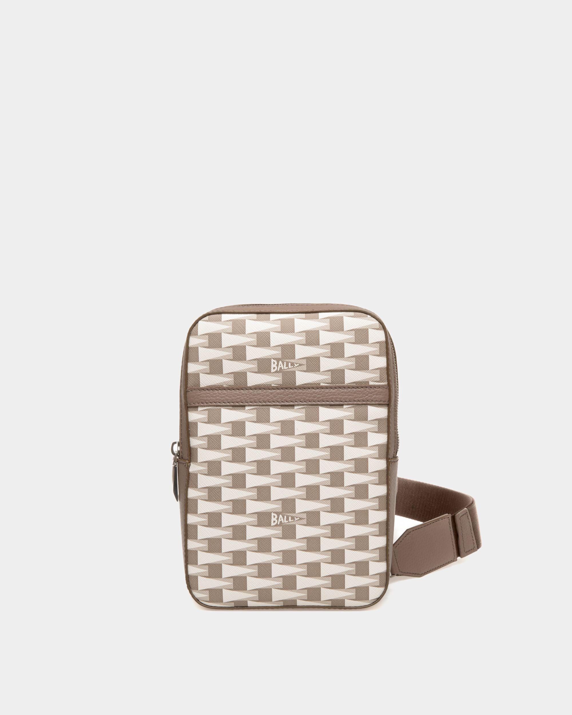 Pennant Sling Bag in Beige Pennant Motif TPU