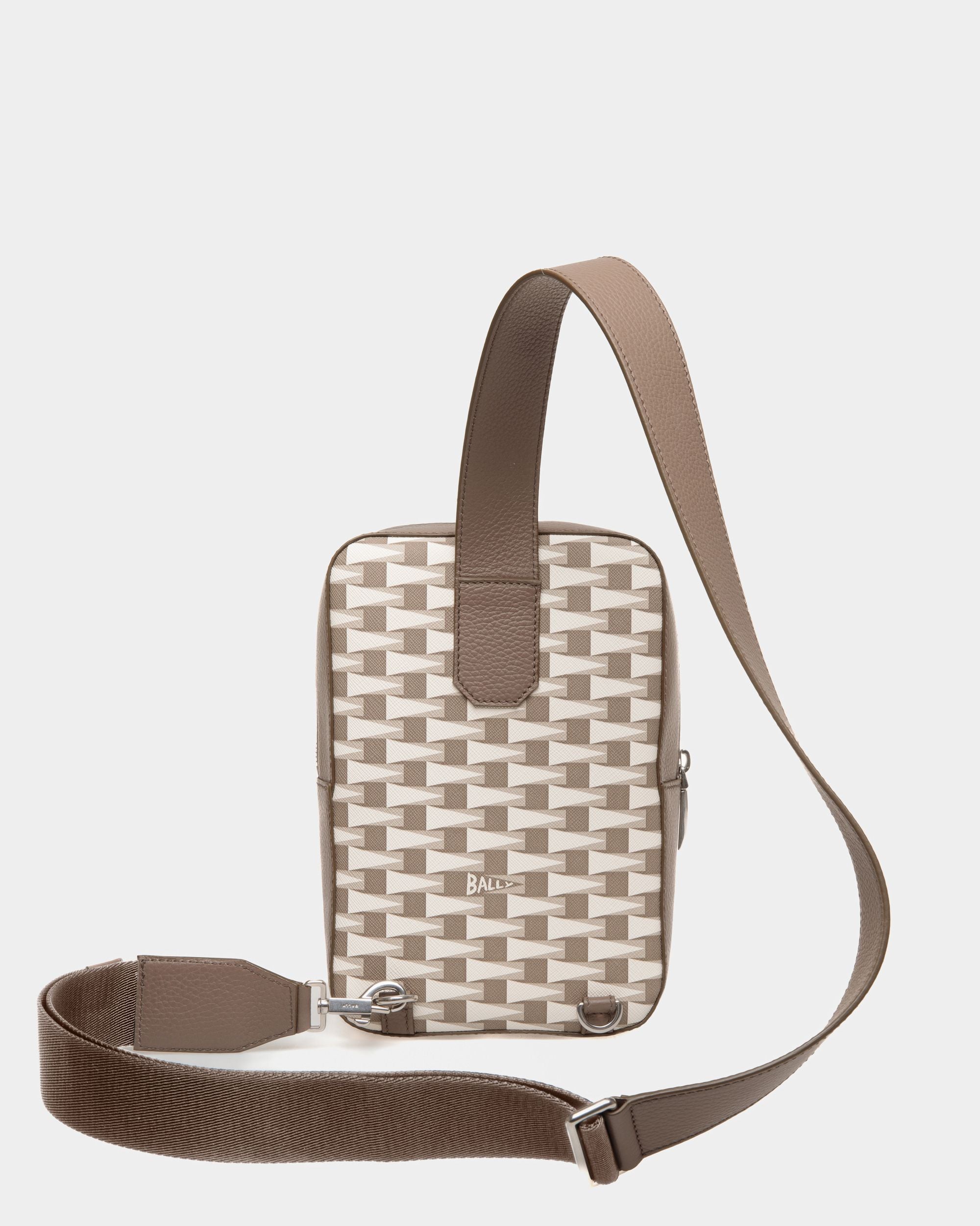 Pennant Sling Bag in Beige Pennant Motif TPU - Image 2